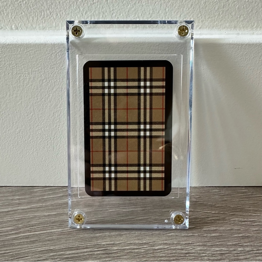 Vintage Burberry Collectible Playing Card 10 of Spades in a UV Protective Case